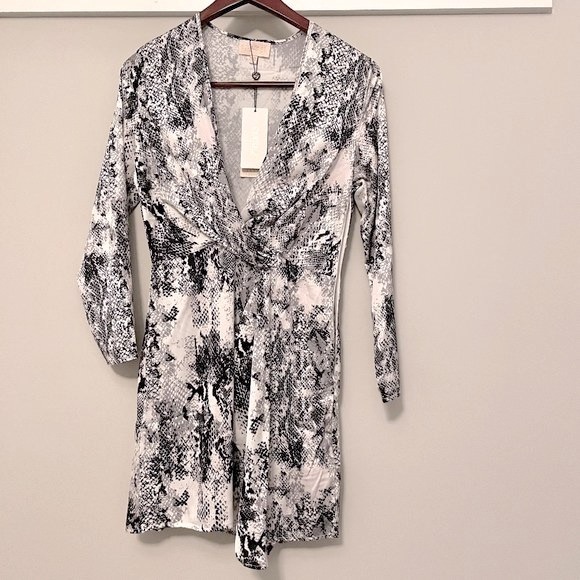 Club London Beach Dresses & Skirts - Slinky Twist Knot Snake Print Party Dress